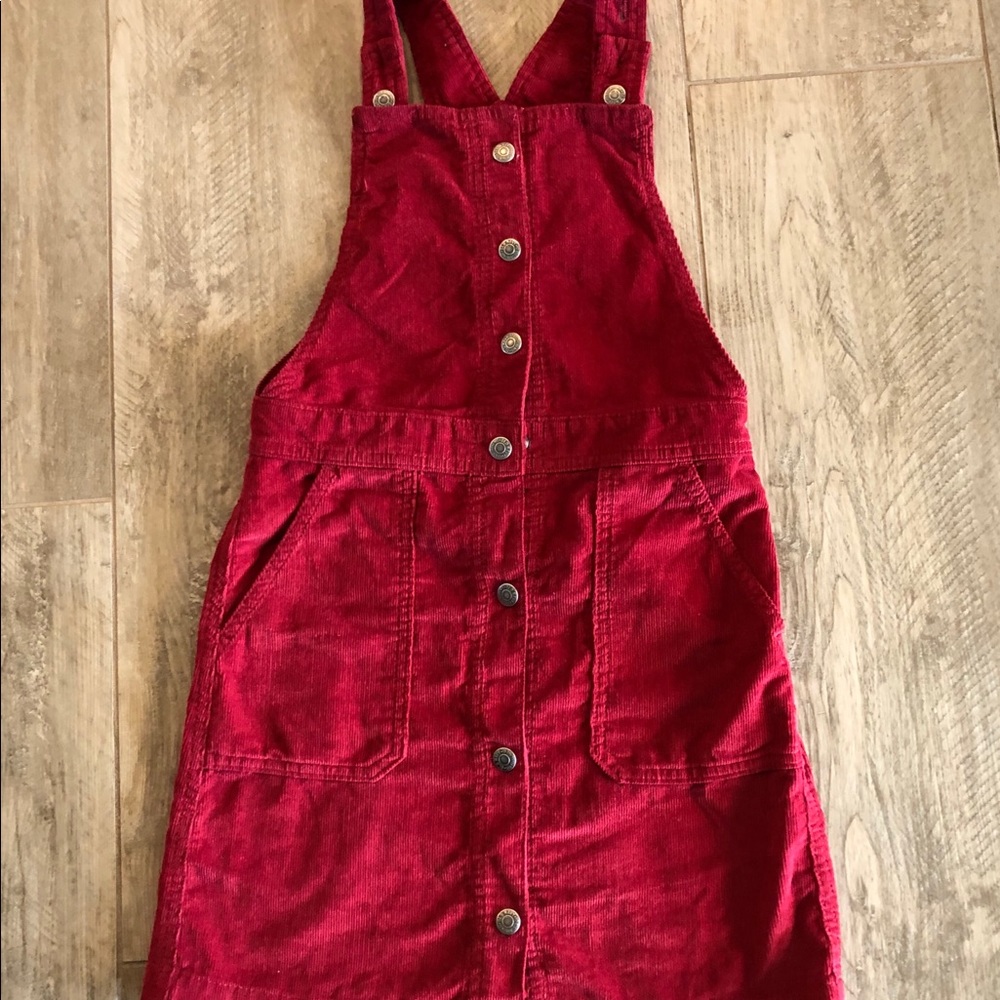 Corduroy overall dress